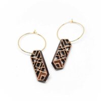 Orecchini in legno spaiati di Dispar