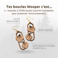 Avantages des boucles d'oreilles en bois suisse Wooper