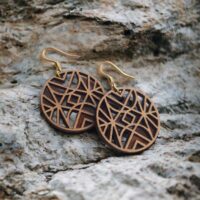 Boucles d'oreilles en bois ethnique Alaïa