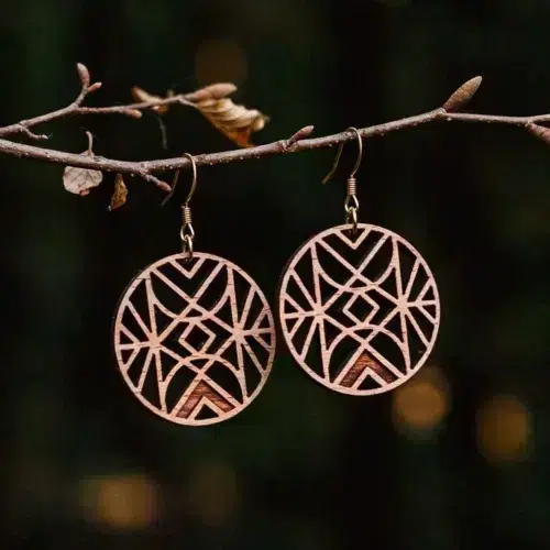 Wooden earrings - Alaia 2 Alaïa ethnic wooden earrings
