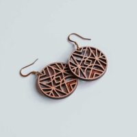 Orecchini in legno - alaia - oro Orecchini etnici in legno Alaïa