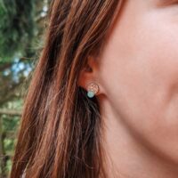 Orecchini a bottone in legno Orizon