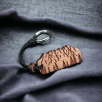 Wooden keychain Dents du Midi