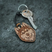 Wooden Husky Keychain - 1 Wooper concept leaflet