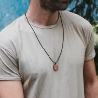 Collana svizzera in legno per uomo, stile vichingo, Vegvisir
