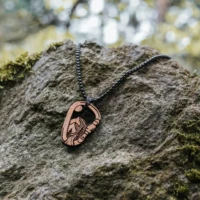 Collana Wild Link in legno svizzero per uomo con moschettone