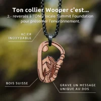 Collana Wild Link in legno svizzero per uomo