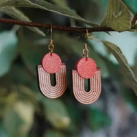 Upsylon Terracotta Wooden Earrings