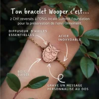 Bracelet en bois animal hibou, ses avantages