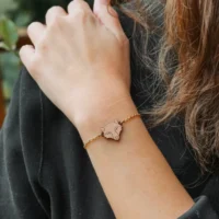 Braccialetto di legno a forma di volpe - 1 Braccialetto di legno a forma di volpe