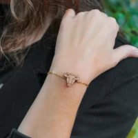 Wooden Cow Bracelet - 1 Wooden animal bracelet cow