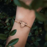 Wooden Cow Bracelet 2 Wooden animal bracelet cow
