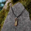 Collier en bois et plastique recyclé pour homme Aesir vert