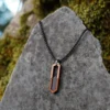 Collier en bois et plastique recyclé pour homme Aesir noir
