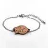 Cat wooden bracelet