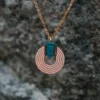 Upsylon Swiss wood necklace, modern and minimalist design inspired by the Art Deco period