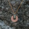 Upsylon wooden necklace, modern and refined design inspired by the Art Deco period