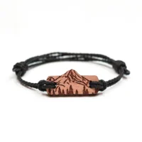 Swiss wooden bracelet inspired by the Grand Chavalard mountain