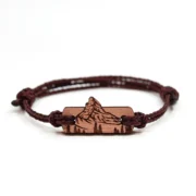 Bracciale svizzero in legno ispirato alla famosa cima del Cervino