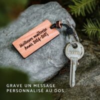 Wooden keychain - thank you teacher - word on back Wooden keychain Thank you teacher