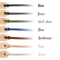 Ersatzkabel Kabeloptionen mit sechs Farbvarianten: Schwarz, Braun, Olivgrün, Beige, Königsblau, Himmelblau