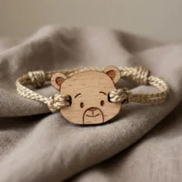 Bracelet en bois Beary pour enfants