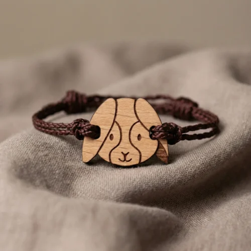 Holzarmband für Kinder - Hase Hasen-Holzarmband für Kinder