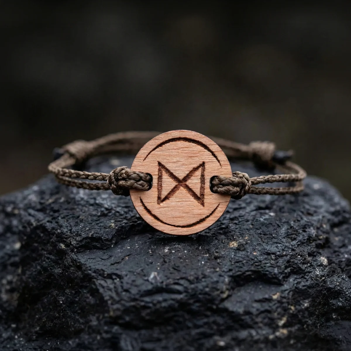 Vikings Dagaz Wooden Bracelet - Renewal and Change