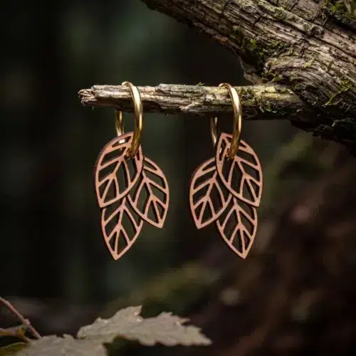 Devana Wooden Earrings - 3 Devana wooden earrings