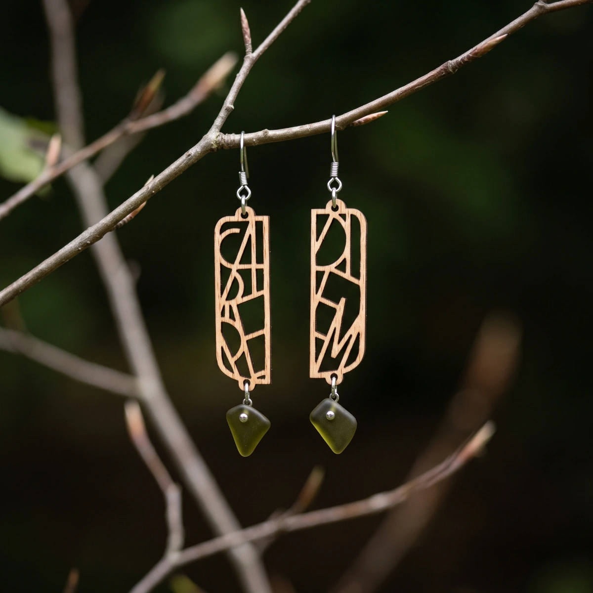 Boucles-oreilles-Carpe-Diem-argent Boucles d'oreilles en bois Carpe Diem