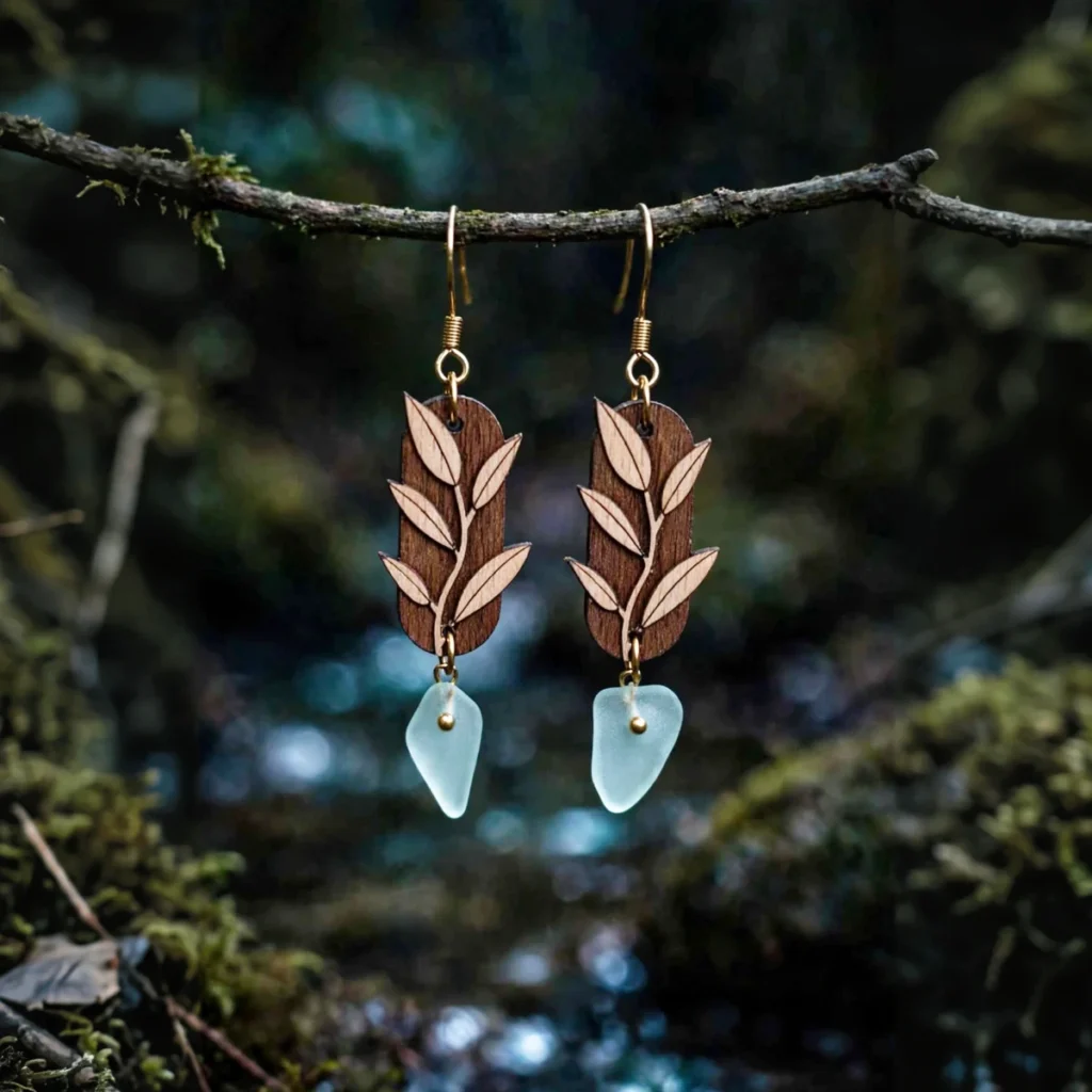 Boucles d'oreilles en bois Eden